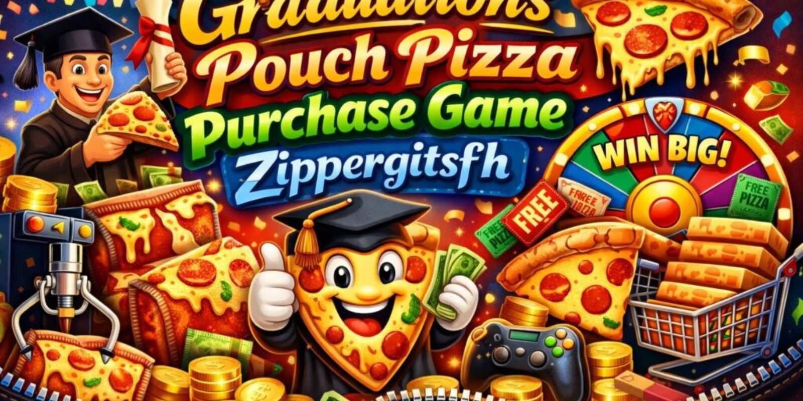 Graduations Pouch Pizza Purchase Game Zippergitsfh